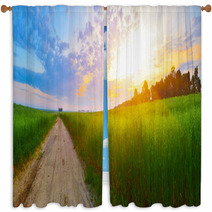 Summer Countryside Window Curtains 66843137