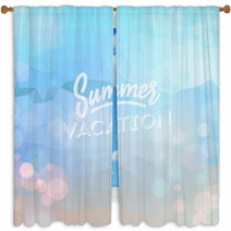 Summer Holiday Tropical Beach Background Window Curtains 66790937