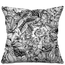 Summer Seamless Floral Pattern Pillows 66234110