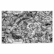 Summer Seamless Floral Pattern Rugs 66234110