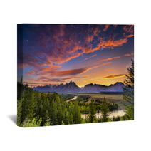 Summer Sunset At Snake River Overlook Wall Art 54651413