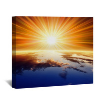 Sun Above Earth Wall Art 58214387