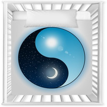 Sun And Moon In Yin Yang Symbol Nursery Decor 35993918