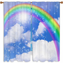 Sun And Rainbow Window Curtains 61191678