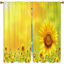 Sunflowers Window Curtains 55052352