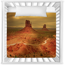 Sunrays Through Clouds At Sunset, Monument Valley Nursery Decor 4332209