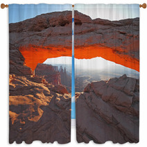 Sunrise In Canyonlands National Park Window Curtains 68937205