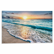 Sunrise Over Beach In Cancun Rugs 64168411