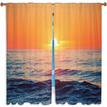 Sunrise Over Sea Window Curtains 62127951