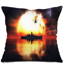 Sunset And Militaryboat Pillows 97544169