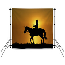 Sunset Horse Ride 2 Backdrops 7723329