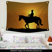 Sunset Horse Ride 2 Wall Art 7723329