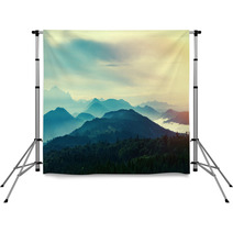 Sunset In Mountains Backdrops 59705378