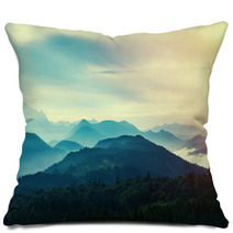 Sunset In Mountains Pillows 59705378