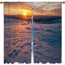 Sunset In The Tundra Window Curtains 60904171