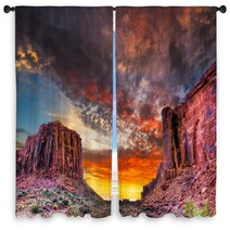 Sunset In The Utah Desert Window Curtains 69841543