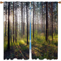 Sunset In The Woods Window Curtains 62602198