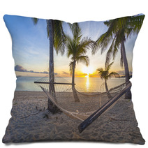 Sunset On Beach Pillows 51639785