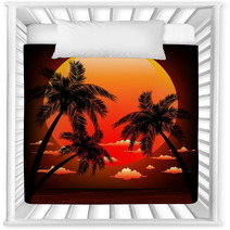 Sunset On Tropical Seascape-Tramonto Sul Mare Dei Tropici Nursery Decor 53060638