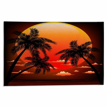 Sunset On Tropical Seascape-Tramonto Sul Mare Dei Tropici Rugs 53060638