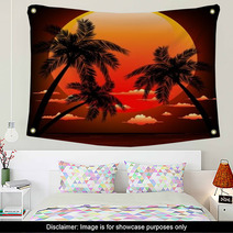 Sunset On Tropical Seascape-Tramonto Sul Mare Dei Tropici Wall Art 53060638