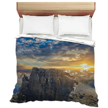 Sunset Over A Mountain Valley Bedding 48219313