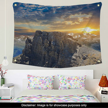 Sunset Over A Mountain Valley Wall Art 48219313