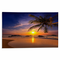 Sunset Over The Sea. Province Khao Lak In Thailand Rugs 60558925
