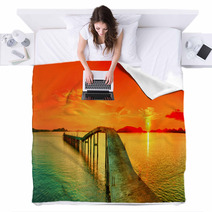 Sunset Panorama Blankets 42726025