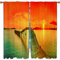 Sunset Panorama Window Curtains 42726025