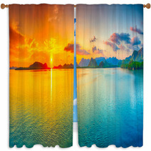 Sunset Panorama Window Curtains 49840798