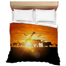 Sunset Safari Animal Silhouette Bedding 53446697