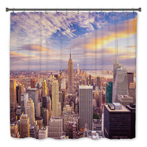 Sunset View Of New York City Looking Over Midtown Manhattan Bath Decor 66358333