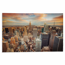 Sunset View Of New York City Looking Over Midtown Manhattan Rugs 66358355