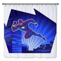 Super Hero. Vector Illustration On A Background Bath Decor 62733258