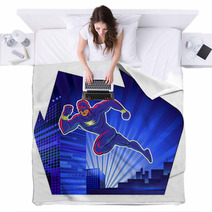 Super Hero. Vector Illustration On A Background Blankets 62733258