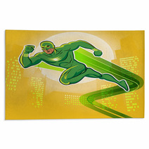 Super Hero. Vector Illustration On A Background Rugs 63785839