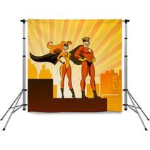 Super Heroes - Male And Female. Backdrops 47471581