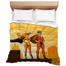 Super Heroes - Male And Female. Bedding 47471581