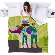 Super Heroes - Male And Female. Blankets 56197586