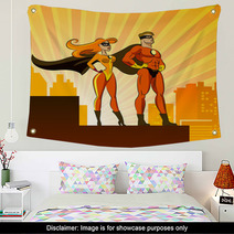Super Heroes - Male And Female. Wall Art 47471581