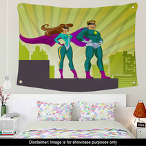 Super Heroes - Male And Female. Wall Art 56197586