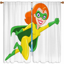 Super Heroine Window Curtains 29007461