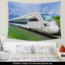 Super Streamlined Train On Rail Wall Art 38534866