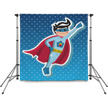 Superhero Boy Cartoon. Backdrops 35152829