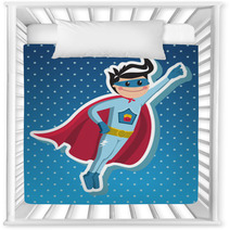 Superhero Boy Cartoon. Nursery Decor 35152829