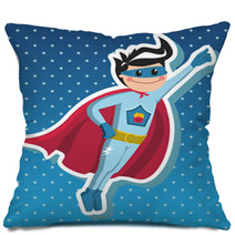 Superhero Boy Cartoon. Pillows 35152829