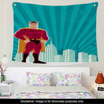 Superhero City Wall Art 35234474