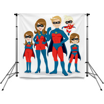 Superhero Family Costume Backdrops 46084967