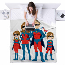 Superhero Family Costume Blankets 46084967